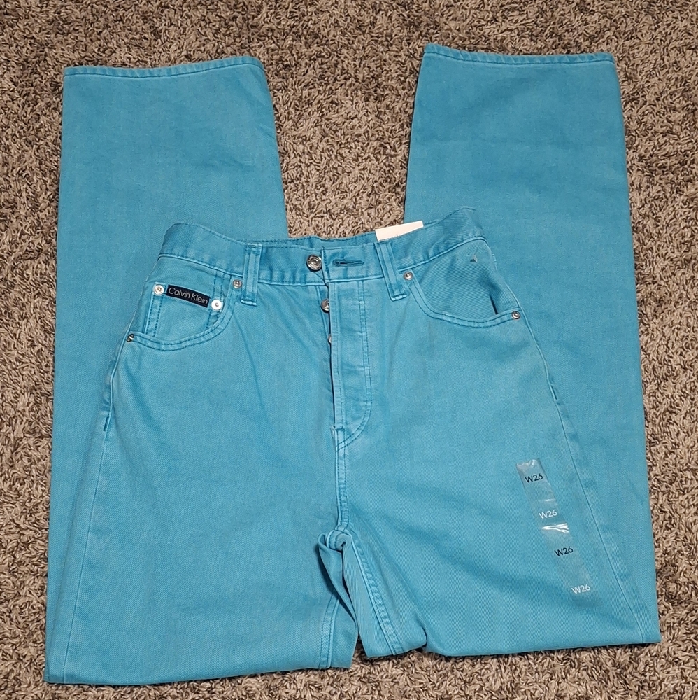 Calvin Klein Aqua Blue Jeans